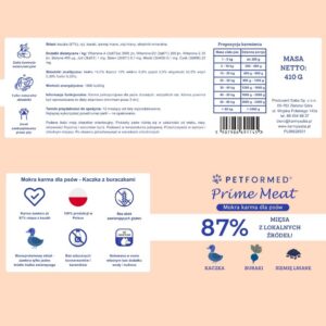 Mokra karma Petformed Prime Meat – Kaczka z buraczkami - obrazek 4
