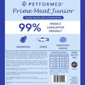 Karma Petformed Prime Meat Junior Jagnięcina z łososiem - obrazek 4