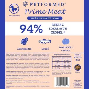 Karma Petformed Prime Meat Jagnięcina z łososiem - Dla małych psów - obrazek 4