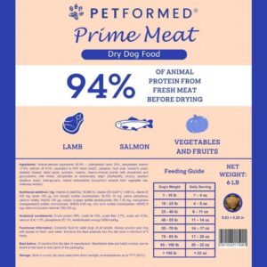 Petformed Prime Meat Lamb & Salmon Dry Dog Food - For Small Dogs - Image 4